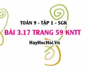 Bài 3.17 Toán 9 tập 1 SGK Kết nối tri thức